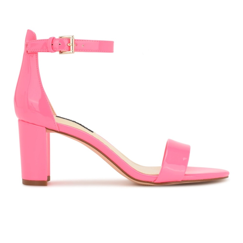 Nine West Pruce Ankle Strap Block Heel Sandals